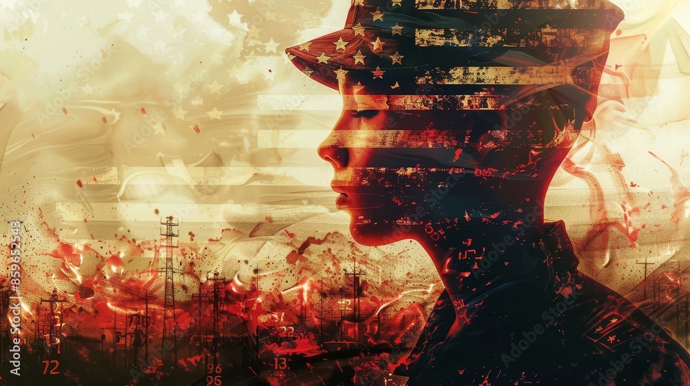 Powerful and Striking Double Exposure Artwork Depicting a Marine Corps ...