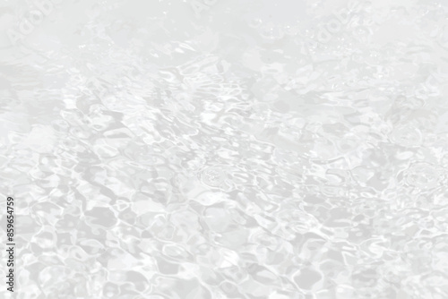 White water with ripples on the surface. Defocus blurred transparent white colored clear calm water surface texture with splashes and bubbles. Water waves with shining pattern texture background.