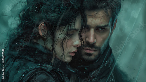 Two in the rain.