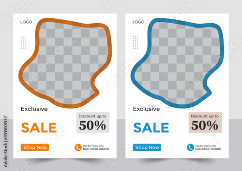 Creative and modern new arrival big sale fashion flyer ,fashion brochure, fashion banner design template with exceptional idea.