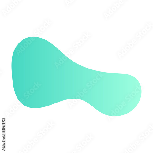 Abstract blob with wavy and irregular shape. Organic figure amoeba with fluid form. Flat vector illustration isolated on white background.