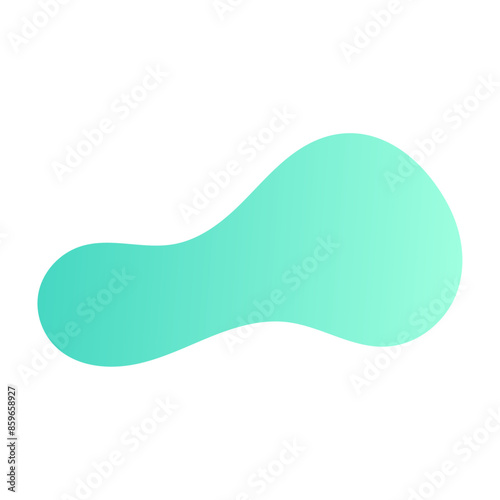 Abstract blob with wavy and irregular shape. Organic figure amoeba with fluid form. Flat vector illustration isolated on white background.
