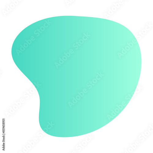 Abstract blob with wavy and irregular shape. Organic figure amoeba with fluid form. Flat vector illustration isolated on white background.