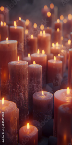 Velas de diferentes formas e cores representando variadas cerimônias religiosas