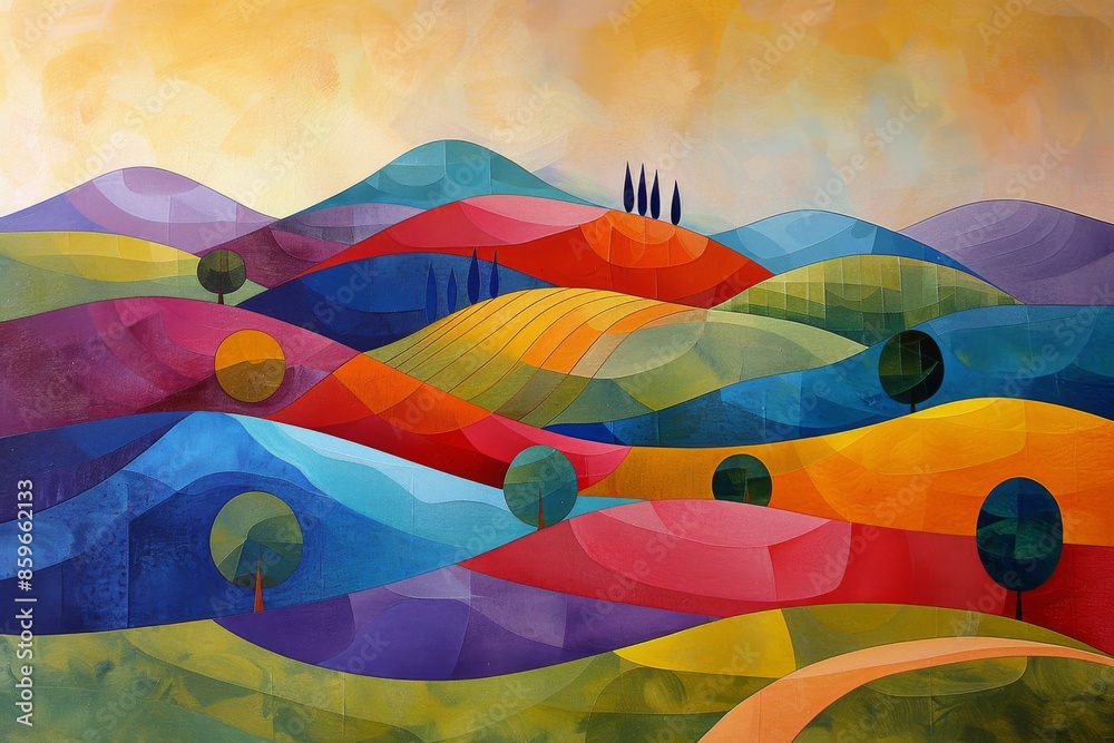 Abstract Colorful Landscape Abstract Colorful Landscape
