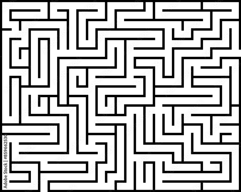 SVG Black rectangle maze isolated SVG Black rectangle maze isolated