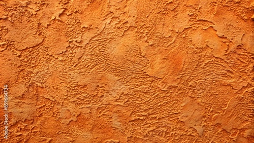 Rough Texture Of Orange Concrete Wall.