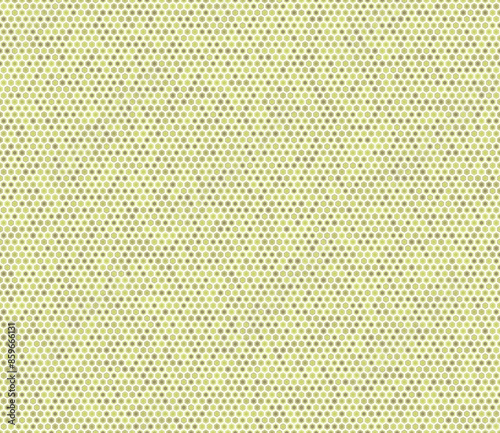 Background with Hexagon Pattern. Hexagon bold mosaic cell with padding and inner solid cells. Olive color tones. Small hexagon shapes. Tileable pattern. Seamless vector illustration.