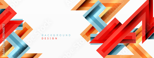 Line zig zag dynamic geometric abstract background. Colorful lines with shadow and light effects, various routes concept. Vector Illustration For Wallpaper, Banner, Background, Card