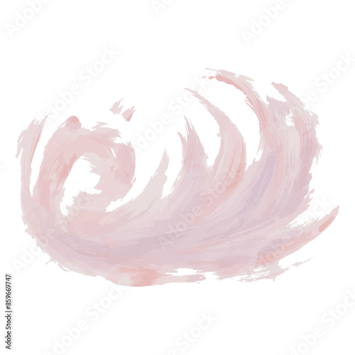 スピード感のあるダイナミックな筆跡の波の水彩テクスチャー素材　ベクター