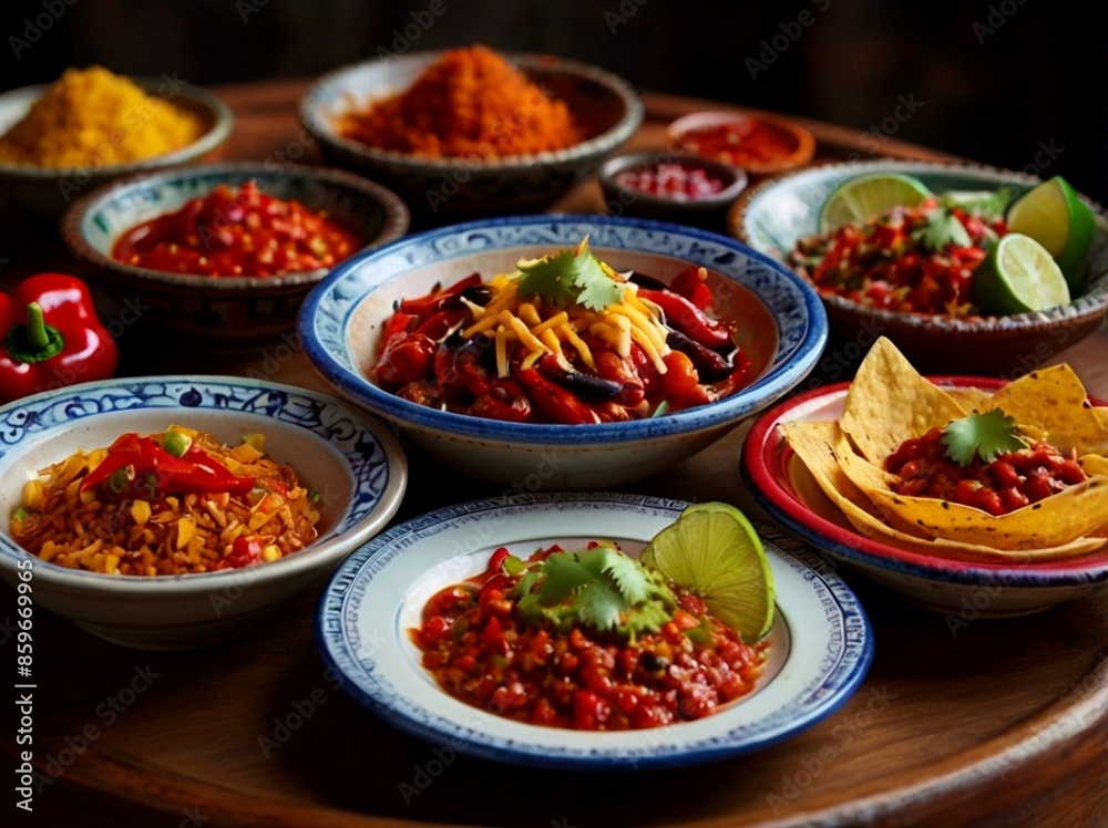 mexican chili carne in red bowl mexican chili carne in red bowl