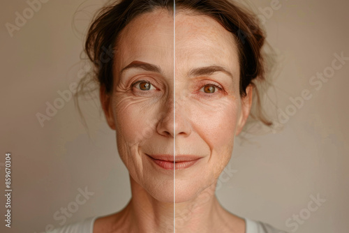Result of a facial wrinkle treatment