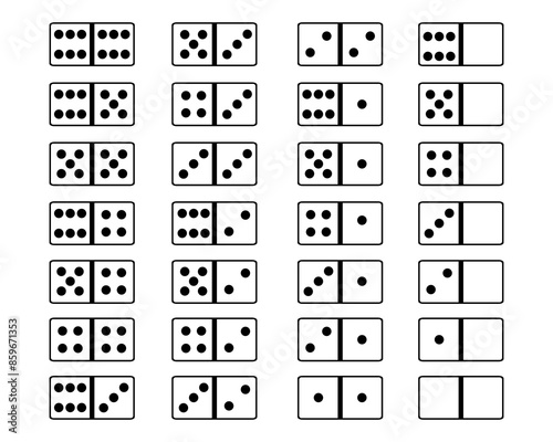 SVG Full set of domino pieces 