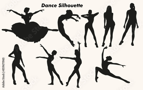 Dance silhouette pack of dancer silhouettes, chair dancer silhouette