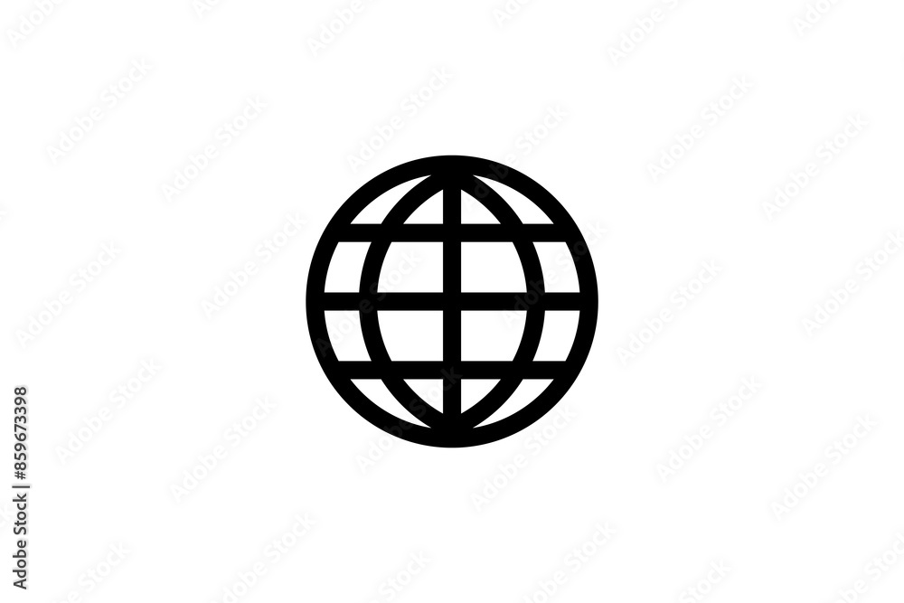 globe icon of web image. Global network sign. World black and white sign or icon. Vector globe icon of web image. Global network sign. World black and white sign or icon. Vector