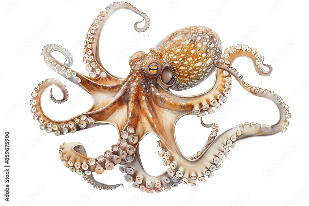 Obraz premium image of an octopus with transparent background. PNG