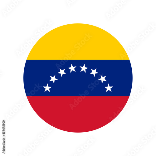 Round Venezuela flag icon