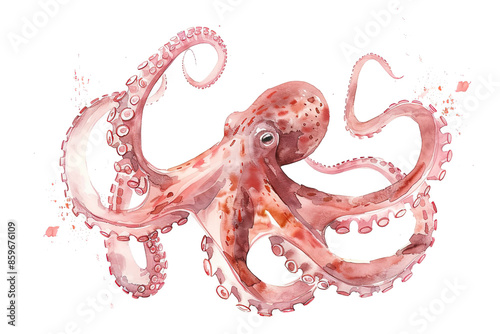 image of an octopus with transparent background. PNG