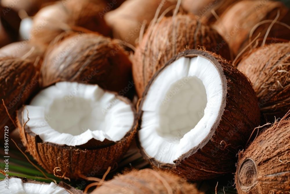 Coconut Close-Up Fresh Tropical Fruit Coconut Close-Up Fresh Tropical Fruit