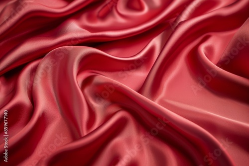 Luxurious Red Silk Fabric