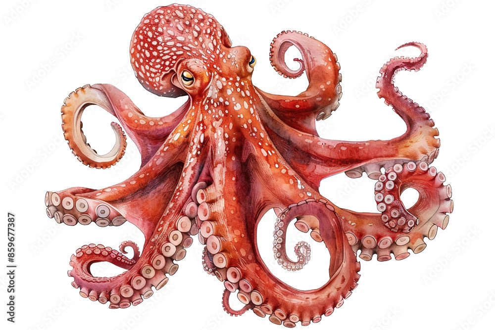 image of an octopus with transparent background. PNG