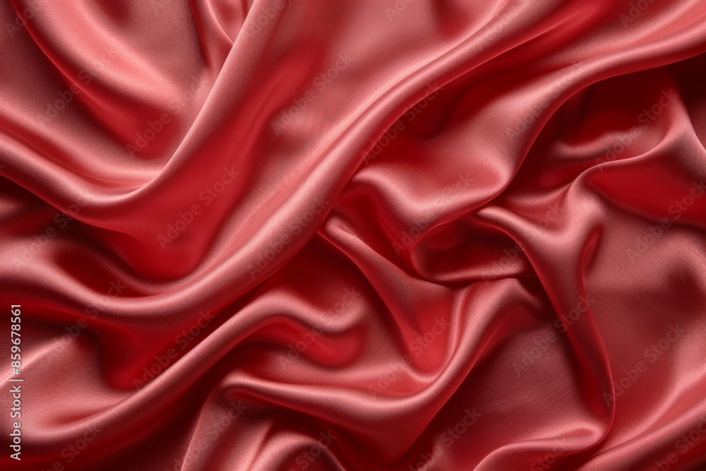 Fototapeta premium Luxurious Red Silk Fabric