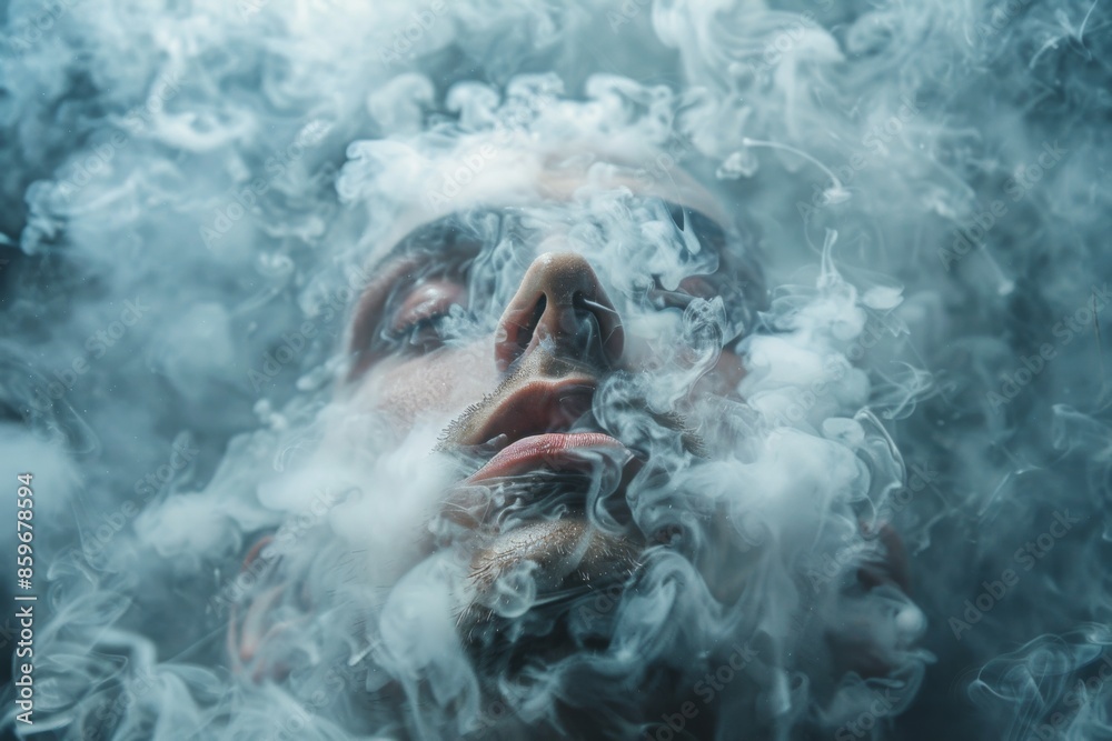 Mysterious Man Enveloped in Smoke Mysterious Man Enveloped in Smoke