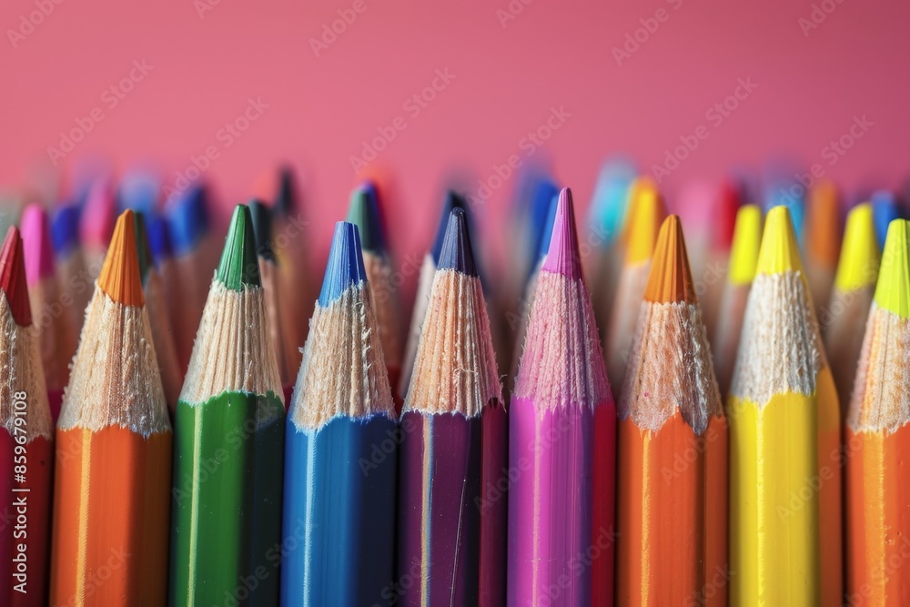 Fototapeta premium Colorful Pencils in Close-Up