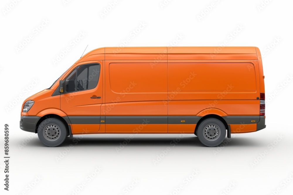 Orange Cargo Van