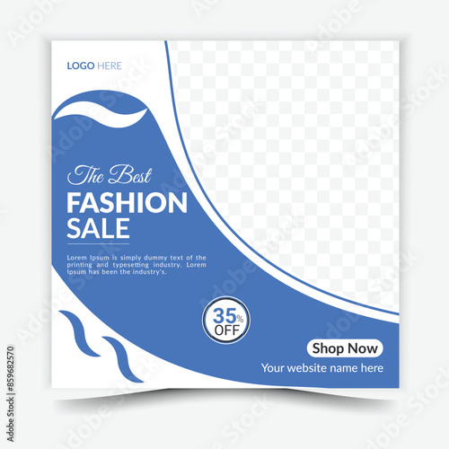 Creative modern fashion design social media post template