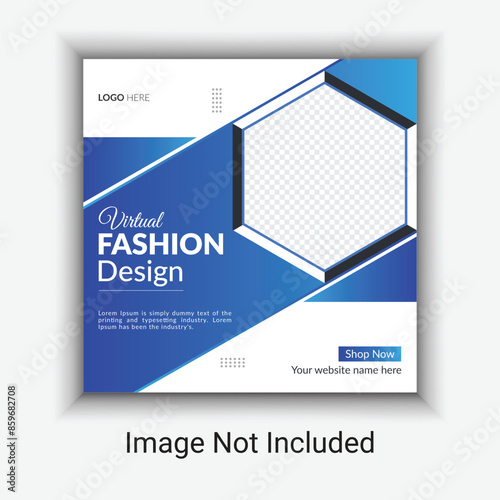 Creative modern fashion design social media post template