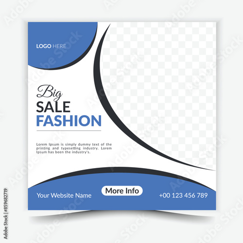 Creative modern fashion design social media post template
