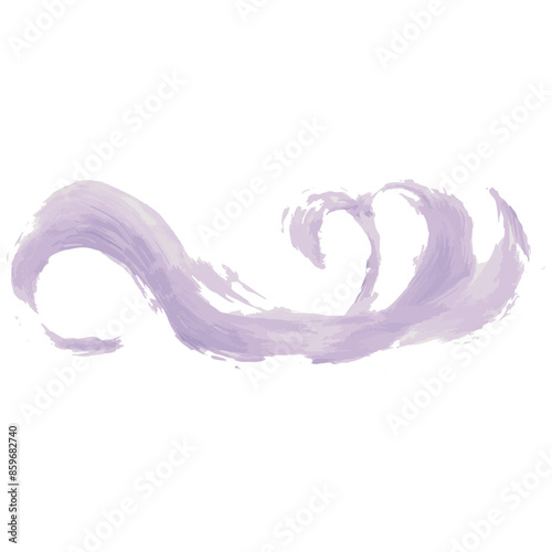 スピード感のあるダイナミックな筆跡の波の水彩テクスチャー素材　ベクター