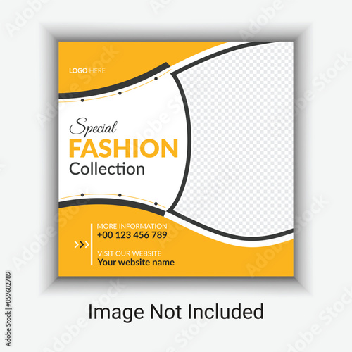 Creative modern fashion design social media post template