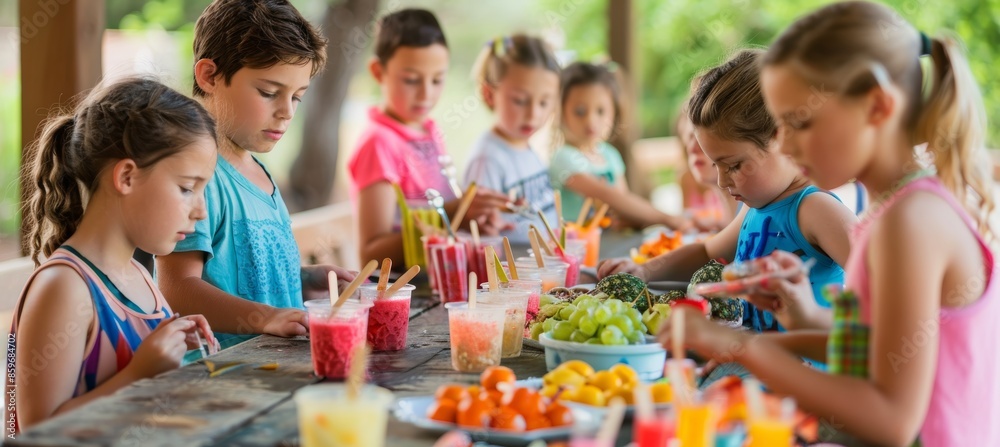 Kids' Summer Popsicle Party with Colorful Ingredients and Fun Activities Outdoors Kids' Summer Popsicle Party with Colorful Ingredients and Fun Activities Outdoors