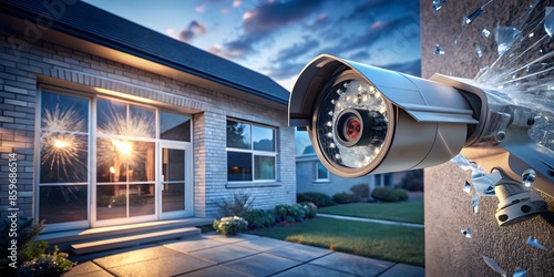 Home Security Camera Being Smashed