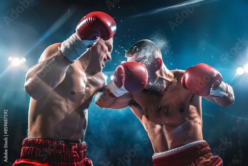 Professional Boxing Match in Action