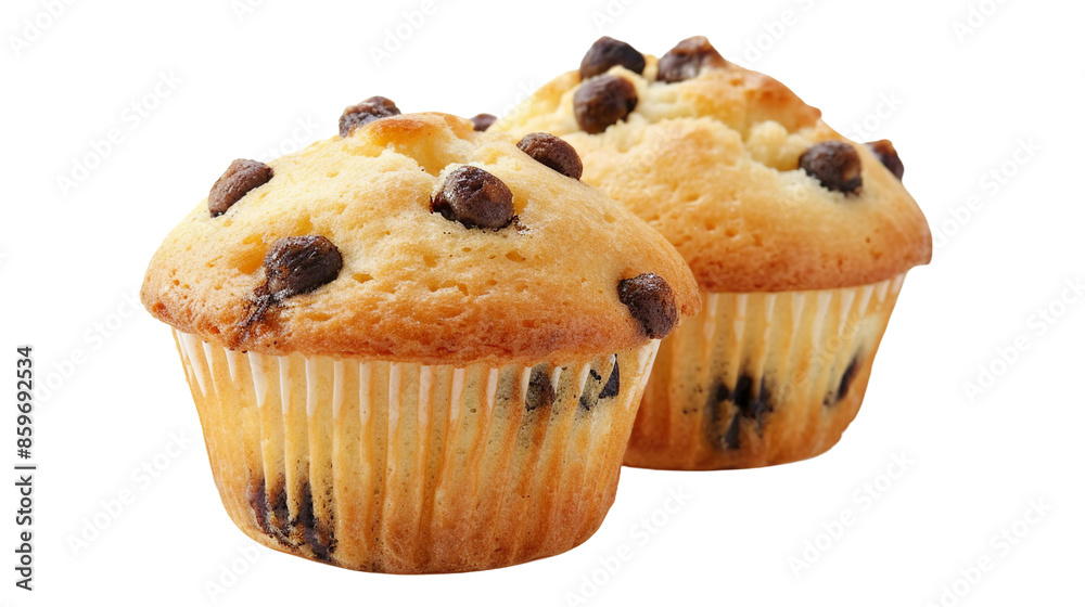 Delicious homemade muffins on transparent background. Close-up view of two sweet bakery treats. Ideal for food blogs and confectionery illustrations. Delicious homemade muffins on transparent background. Close-up view of two sweet bakery treats. Ideal for food blogs and confectionery illustrations.