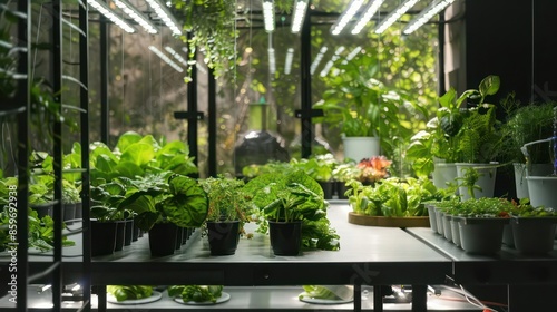 A minimalist hightech greenhouse using smart sensors for optimal plant growth © JK_kyoto