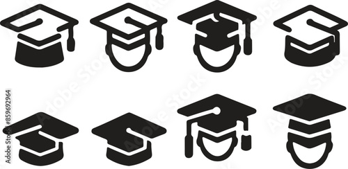 set of black and white icons