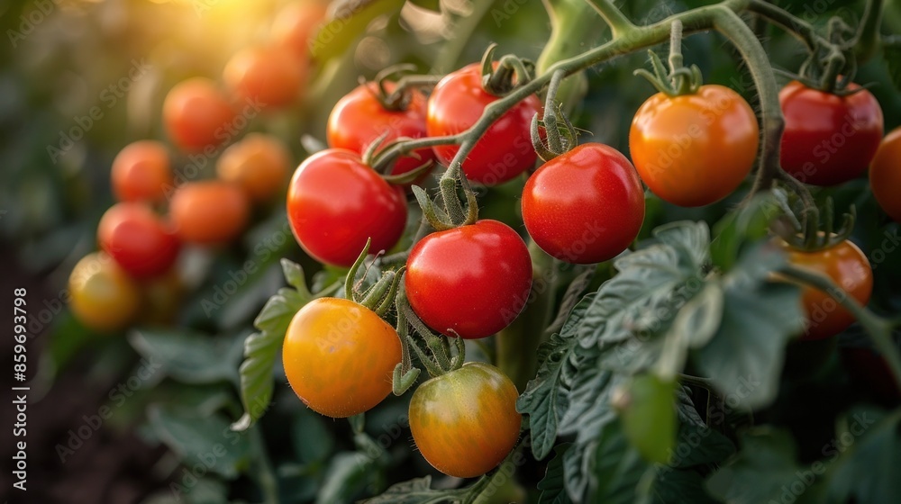 Ripe Tomatoes on a Vine Ripe Tomatoes on a Vine