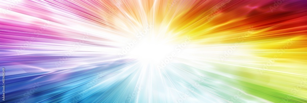 Obraz premium Ethereal Light Beam Transforming Through The Visible Spectrum