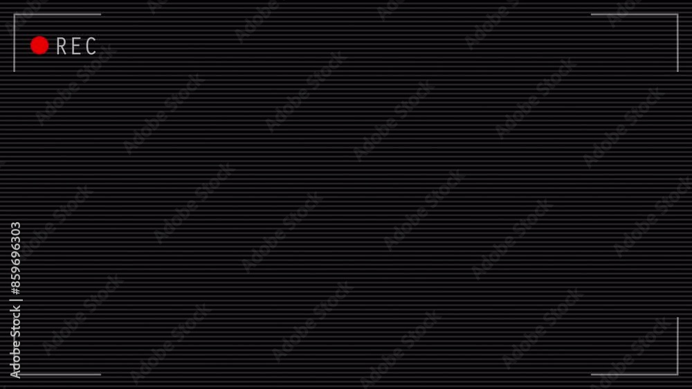 Camera recording screen overlay with scanlines. Prores4444 with alpha channel. Loop.