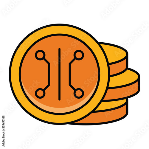 Digital assets using cryptography for security.