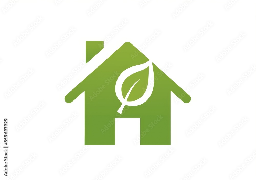 Green House with Dollar Sign Logo, Simple Design on White Background Green House with Dollar Sign Logo, Simple Design on White Background