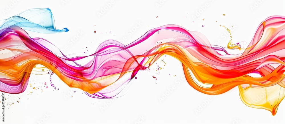 Abstract banner with colorful swirls and streaks on white background for blogs positive living joy Abstract banner with colorful swirls and streaks on white background for blogs positive living joy