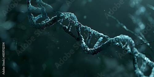 Dupla Hélice de DNA em Fundo Escuro © Alexandre