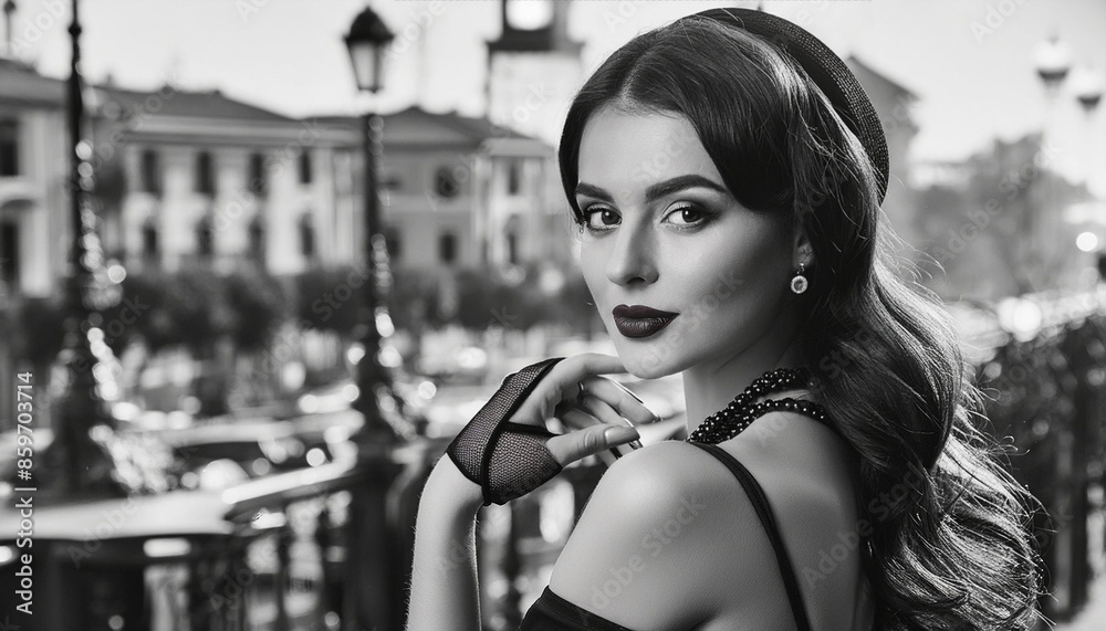 Obraz premium elegant 1920s style woman AI generated