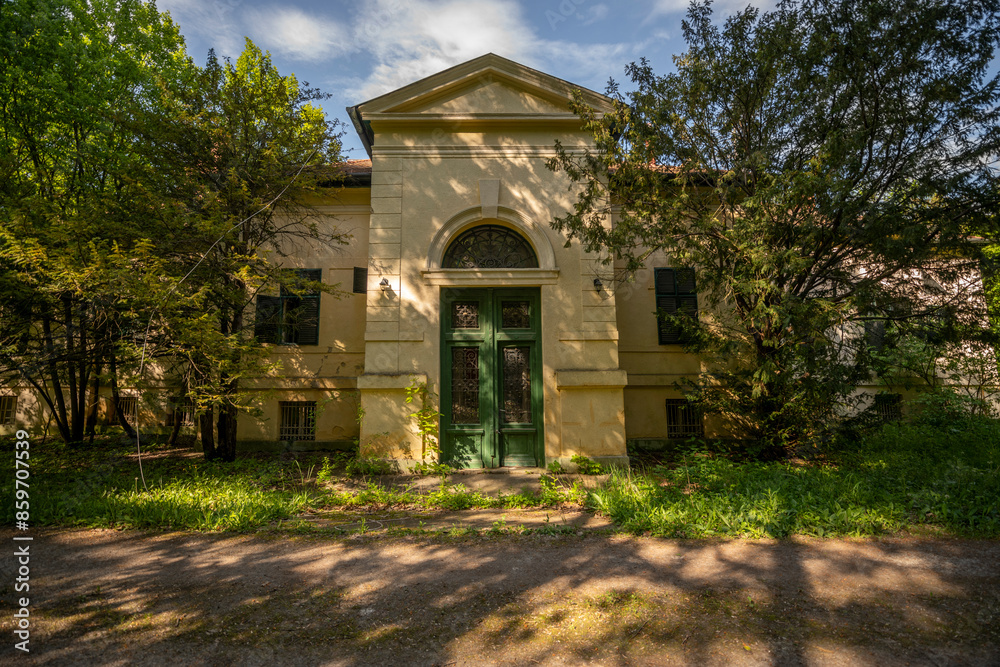 Old historic haunted orphanage in an abandoned palace in Hungary Old historic haunted orphanage in an abandoned palace in Hungary