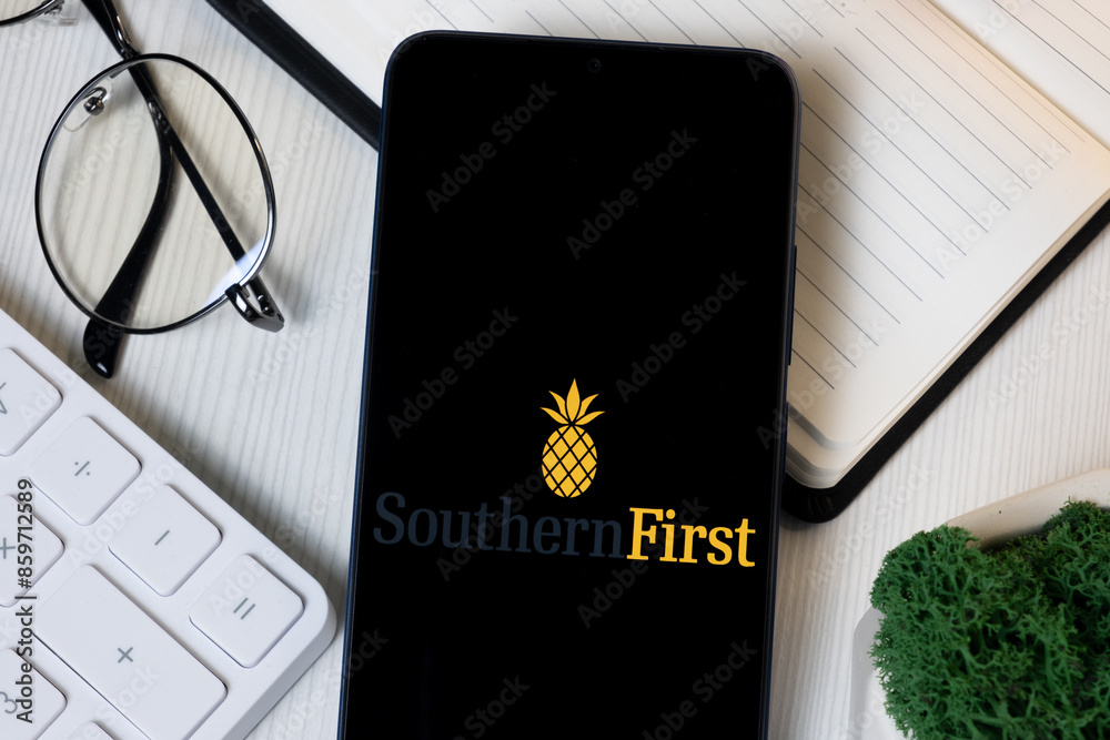New York, USA - 1 June 2024: Southern First Bank Logo on Phone Screen ...